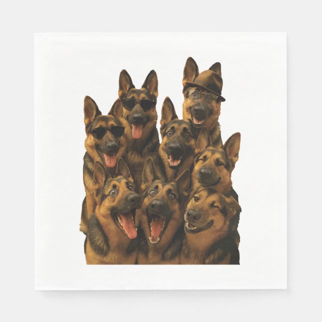German Shepherd Napkin (Front)