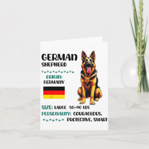German Shepherd Origin Funny German Shepherd Lover Card