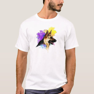 German Shepherd  Painting T-Shirt