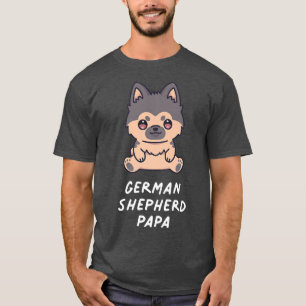 German Shepherd Papa Kawaii Anime Dog Lover Owner T-Shirt