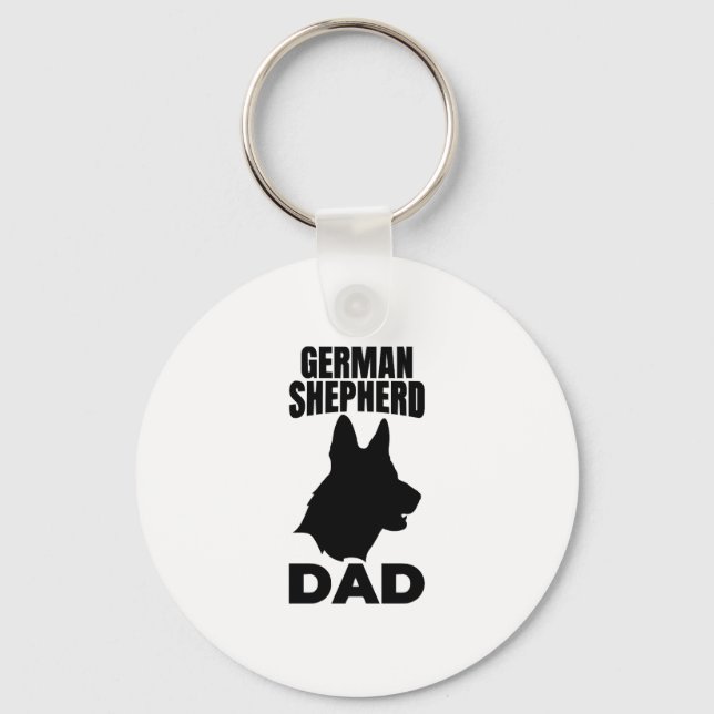 German Shepherd Papa Keychain (Front)
