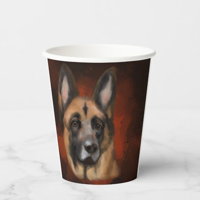 GERMAN SHEPHERD    PAPER CUPS (Front)