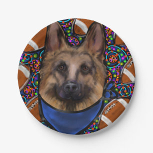 German Shepherd Paper Plate