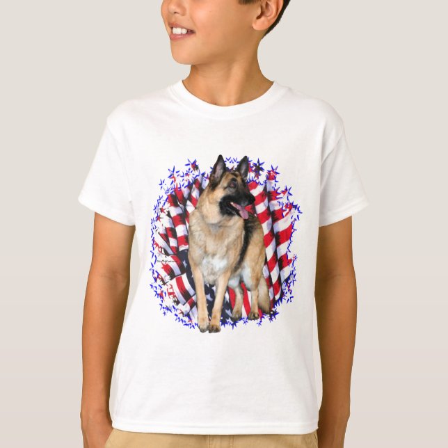German Shepherd Patriot T-Shirt (Front)