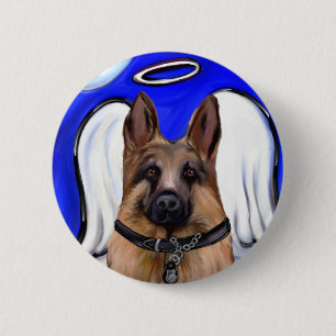 German Shepherd Patrol Dog 2 Inch Round Button
