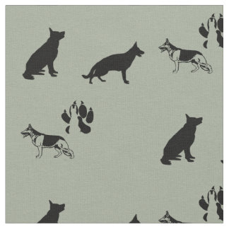 German Shepherd Pattern Fabric