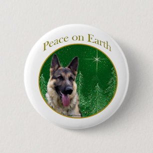 German Shepherd Peace 2 Inch Round Button