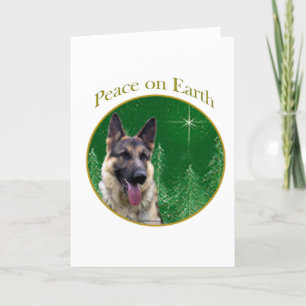 German Shepherd Peace Holiday Card