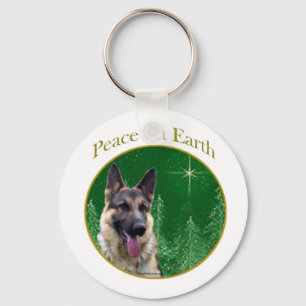 German Shepherd Peace Keychain