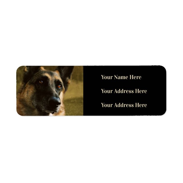 German Shepherd Photo Address Labels (Front)