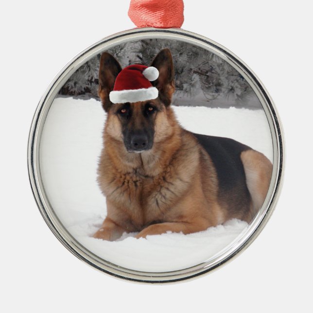 German Shepherd Photo Metal Ornament (Front)