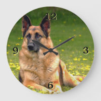 German Shepherd Photo Wall Clock