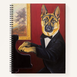German Shepherd Piano Waltz Notebook