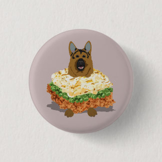 German Shepherd Pie Badge 1 Inch Round Button