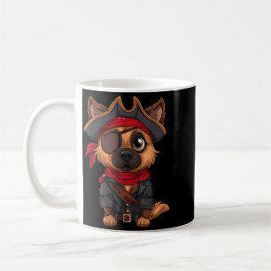 German Shepherd Pirate Dog Halloween Party Coffee Mug