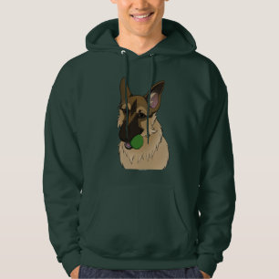 German Shepherd Play Time with Ball  Hoodie