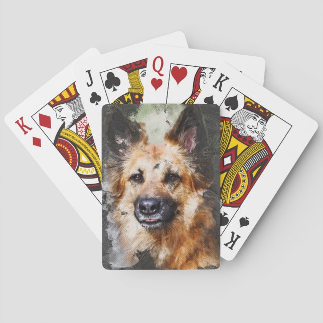 German Shepherd Playing Cards (Back)