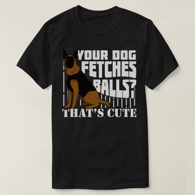 German Shepherd Police Dog Officer Gift  T-Shirt (Design Front)