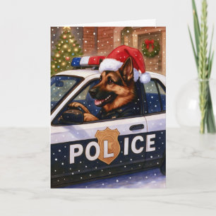 German Shepherd Police Holiday Card