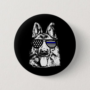 German Shepherd Police Officer Police Dog 2 Inch Round Button