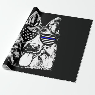 German Shepherd Police Officer Police Dog Wrapping Paper
