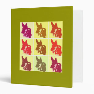 German Shepherd Pop Art Binder