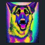 German Shepherd Pop Art   Poster<br><div class="desc">Introducing German Shepherd Pop Art! This design is perfect for anyone who loves dogs and wants to show their support for their favorite breed. Featuring a vivid and colorful piece of art that is sure to turn heads and truly unique. Go ahead and show off your love for German Shepherds...</div>