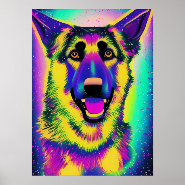 German Shepherd Pop Art      Poster (Front)