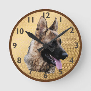 German Shepherd Portrait Clock