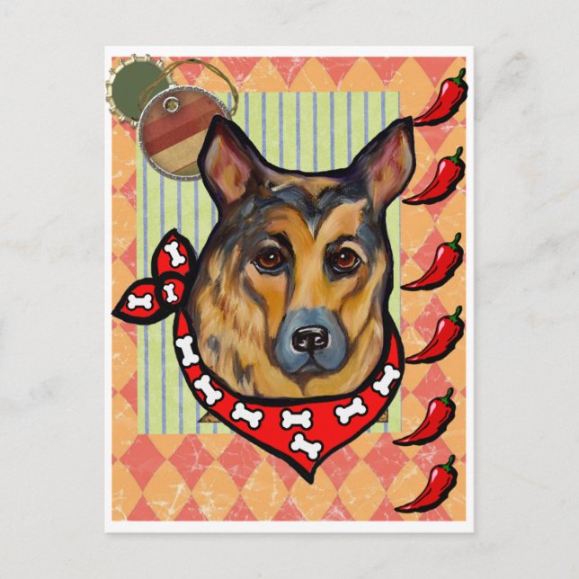 GERMAN SHEPHERD POSTCARD (Front)