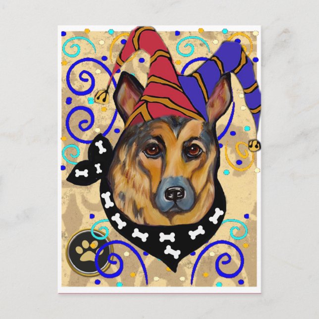GERMAN SHEPHERD POSTCARD (Front)