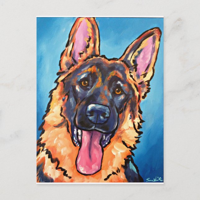 German Shepherd Postcard (Front)