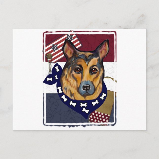 GERMAN SHEPHERD POSTCARD (Front)