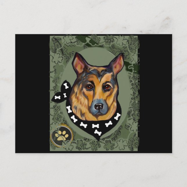 GERMAN SHEPHERD POSTCARD (Front)