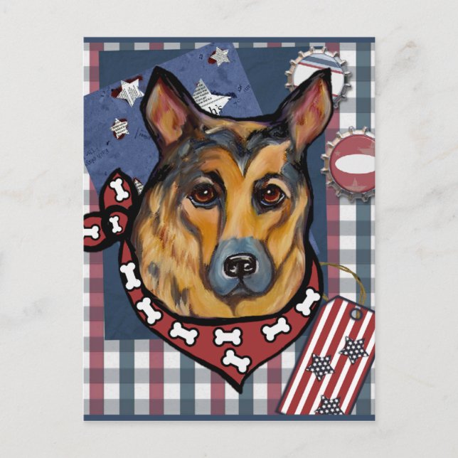 GERMAN SHEPHERD POSTCARD (Front)