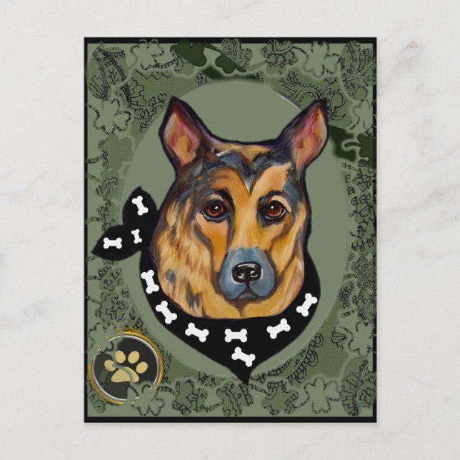 GERMAN SHEPHERD POSTCARD (Front)