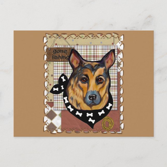 GERMAN SHEPHERD POSTCARD (Front)
