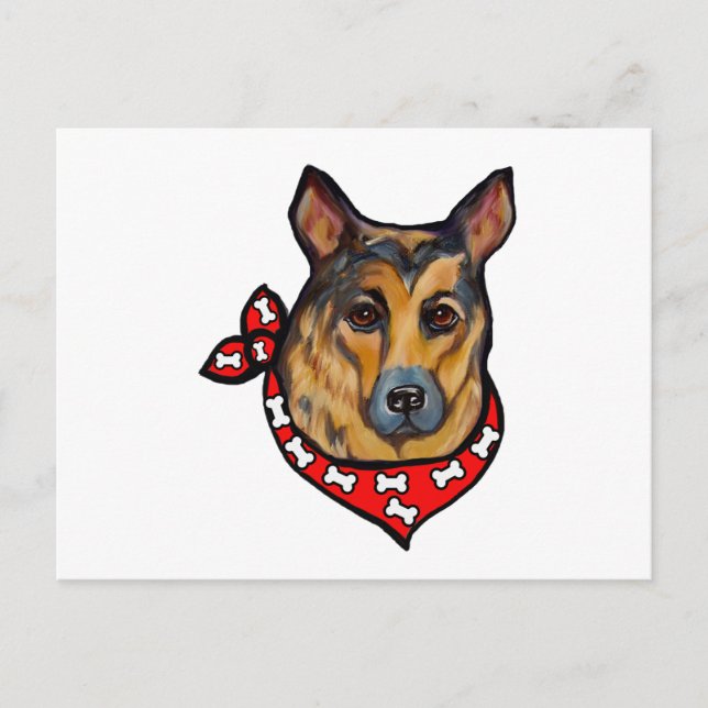 GERMAN SHEPHERD POSTCARD (Front)