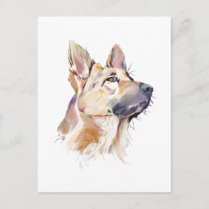 German Shepherd Postcard – Hand Made