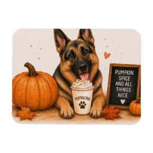 German Shepherd Pumpkin Spice Magnet