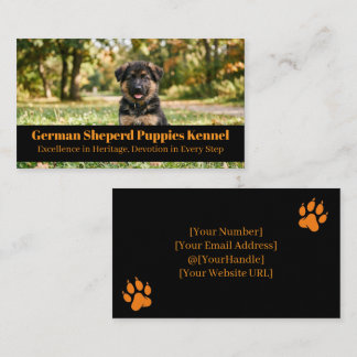 German Shepherd Puppies Kennel Business Card