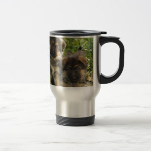 German Shepherd Puppies Travel Mug