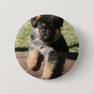 German Shepherd Puppy "Big Max" 2 Inch Round Button
