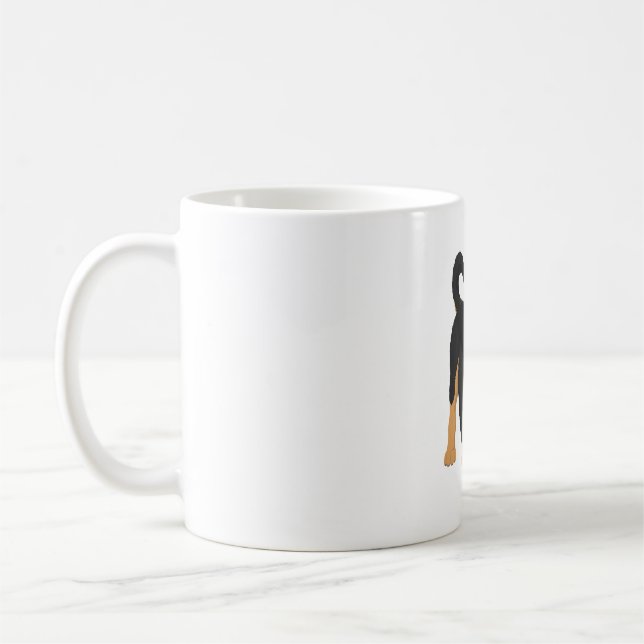 German Shepherd Puppy  Coffee Mug (Left)