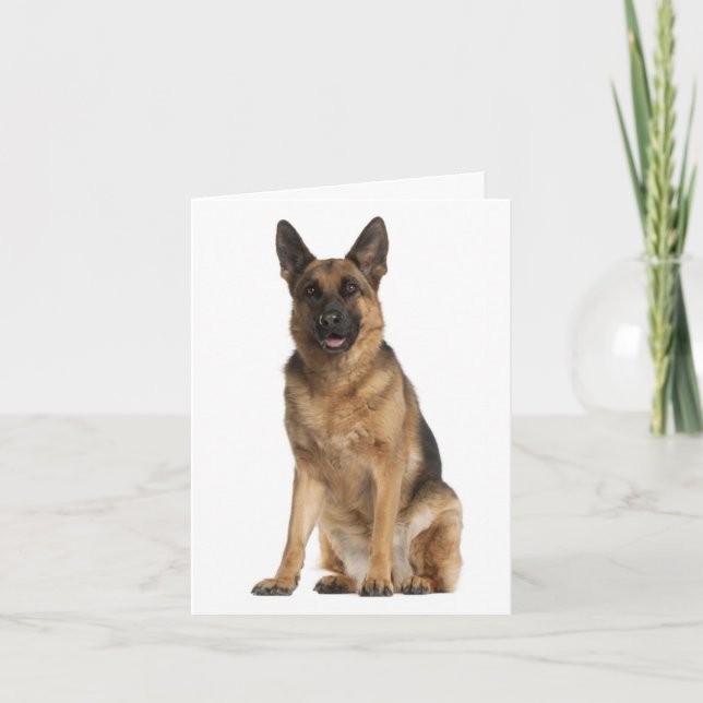 German Shepherd Puppy Dog Blank Note Card (Front)
