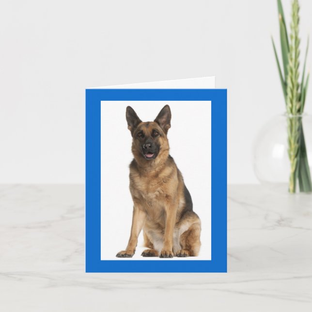 German Shepherd Puppy Dog Blank Note Card (Front)