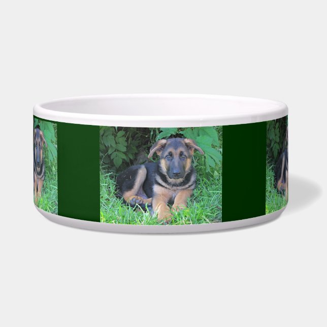 German Shepherd puppy - Dog bowl (Front)