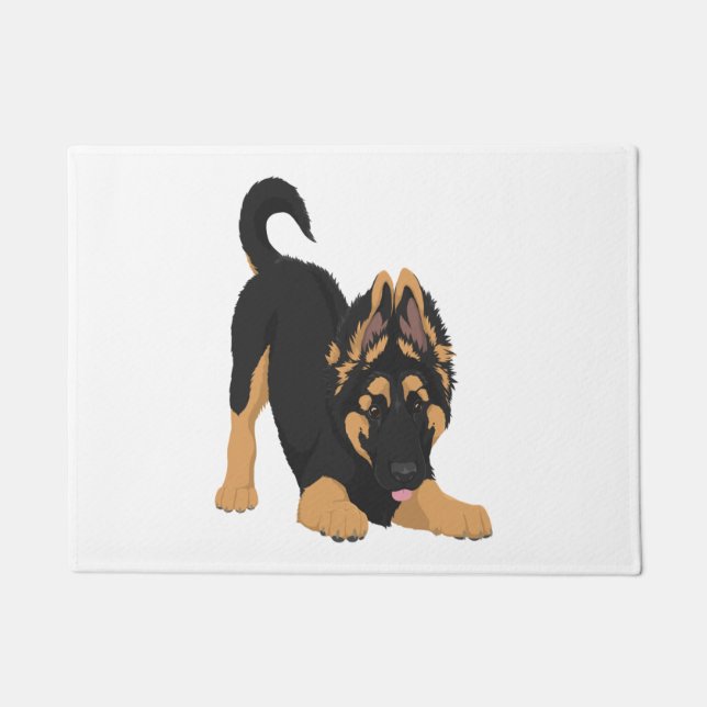 German Shepherd Puppy  Doormat (Front)