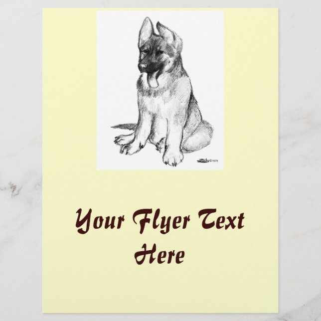 German Shepherd Puppy Flyer (Front)