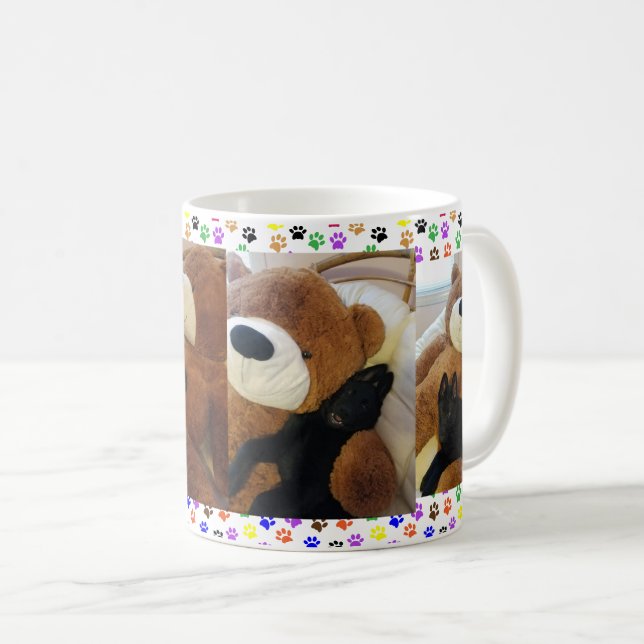 German Shepherd Puppy & Giant Teddy Bear, ZKA Coffee Mug (Front Right)
